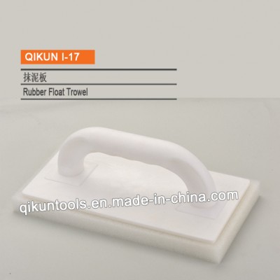 I-17 Construction Decoration Paint Hardware Hand Tools White Rubber Float Trowel with Foam Bottom