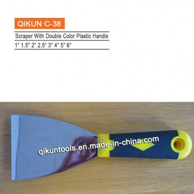 C-38 Construction Decoration Paint Hardware Hand Tools Plastic Handle Mirror Polished Flexible Blade Putty Knife Scraper